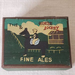 Antique What Not Box Horse Jockey Fine Ales
